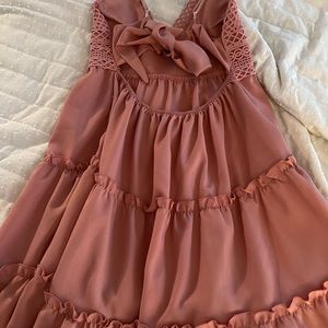 Mauve backless dress from SHEIN